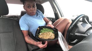 A black chick pooping in her car., ScatKings.com Scat Porn 15 ScatKings.com Scat Porn