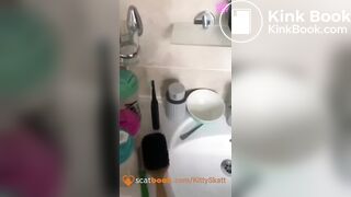 Huge nasty shit in fancy hotel toilet, ScatKings.com Scat Porn 2 ScatKings.com Scat Porn